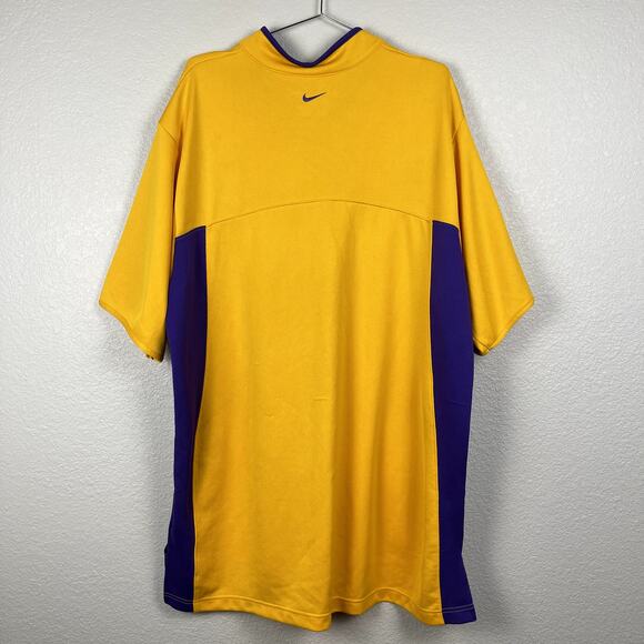 VTG Nike Team NBA Los Angeles Lakers Warmup Jersey XXL Yellow Purple LA Y2K - Picture 2 of 15